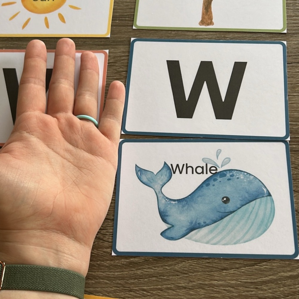 Handmade Colorful Montessori Alphabet Memory Match Flash Card for Kids Education - Picture 4 of 4